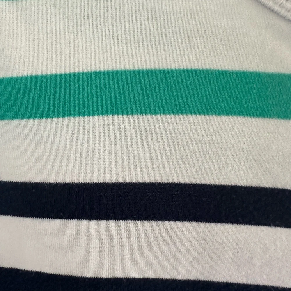 Tommy Bahama Navy, White, and Teal Striped Shirt, size S - Picture 5 of 6
